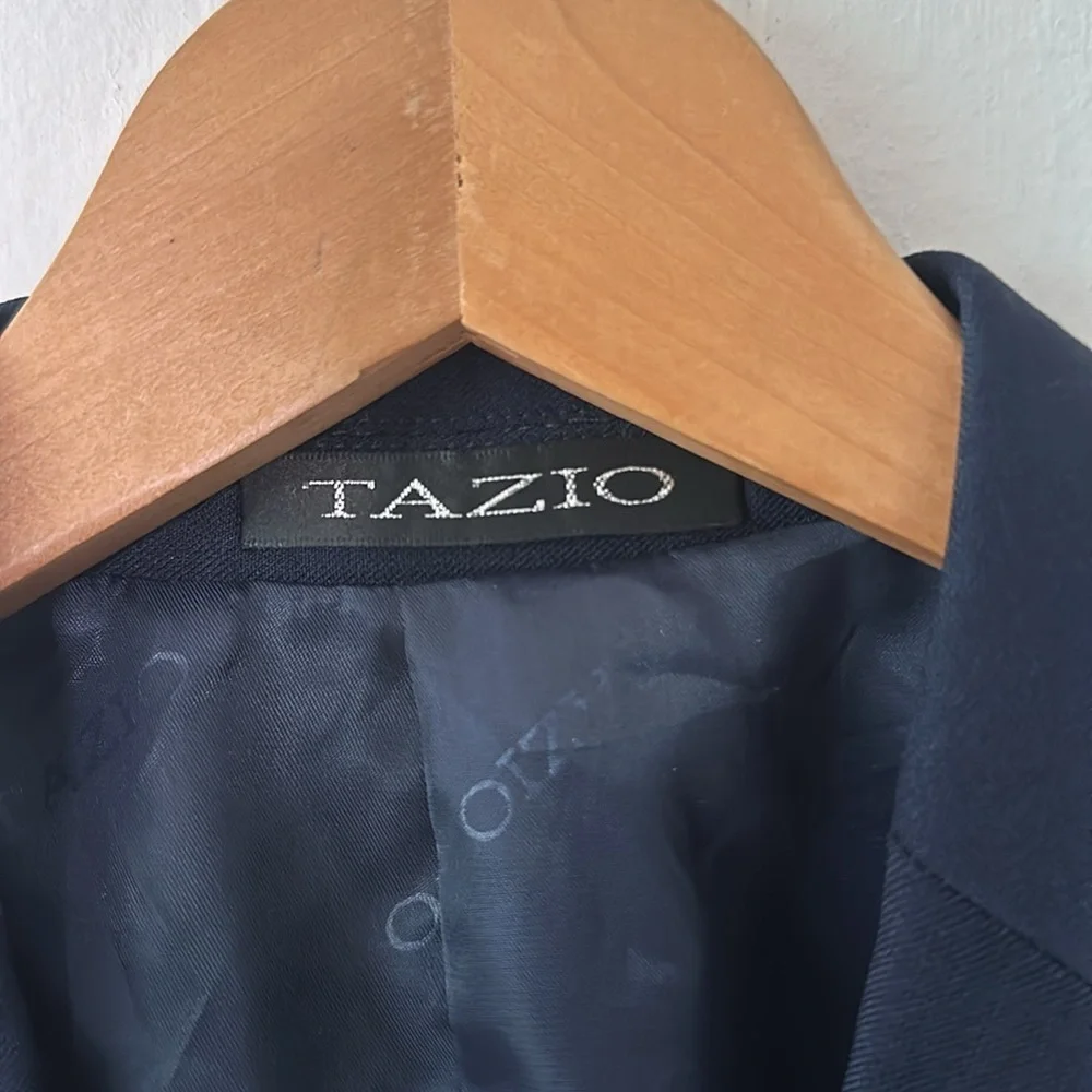 Tazio Navy Blue Jacket Blazer and Vest Like New sz 14